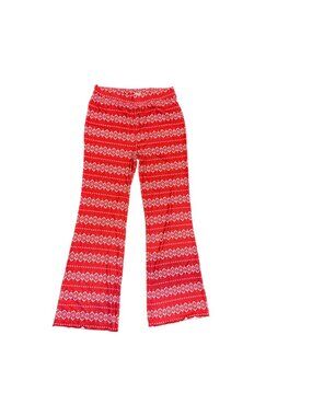 PJ Salvage Red Holiday Print Pajama Pants Elastic Waist, Medium NWOT